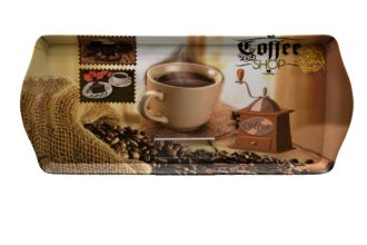 Coffee/kava, pladenj plastični 38 x 16,5 x 2 cm, 1 kos